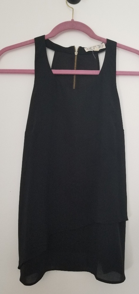 Black Chiffon Tank